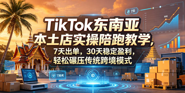 TikTok东南亚本土店实操陪跑教学,7天出单,30天稳定盈利,轻松碾压传统跨境模式(更新0819)