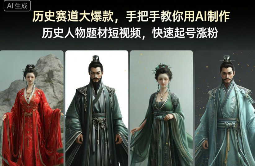 历史赛道大爆款，手把手教你用AI制作历史人物题材短视频，快速起号涨粉-知识星球