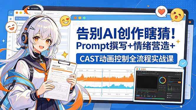 告别AI创作瞎猜！Prompt撰写+情绪营造+CAST动画控制全流程实战课-知识星球