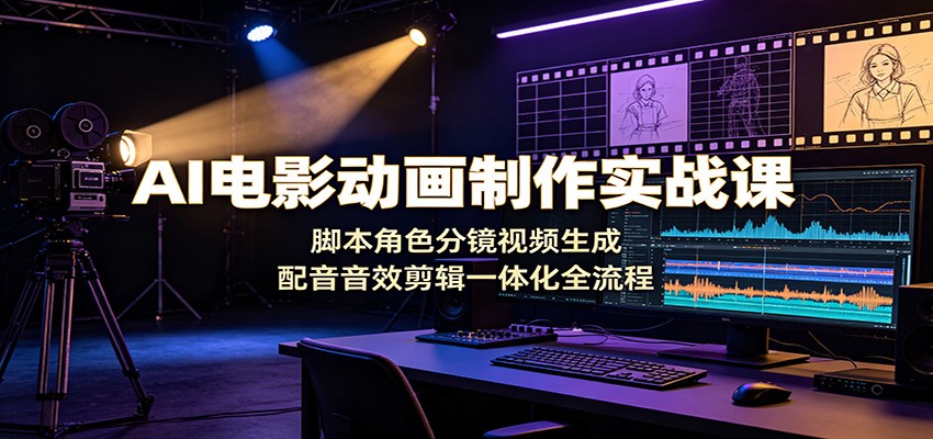 AI电影动画制作实战课：脚本角色分镜视频生成，配音音效剪辑一体化全流程-知识星球
