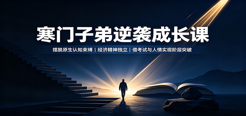 寒门子弟逆袭成长课：摆脱原生认知束缚，经济精神独立，借考试与人情实现阶层突破-知识星球