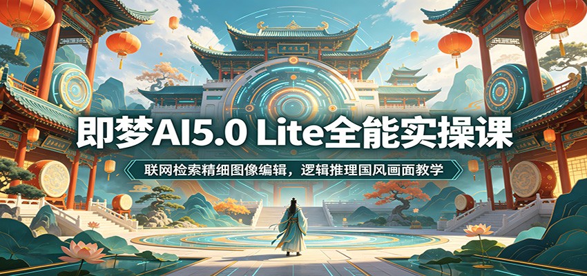 即梦AI5.0 Lite全能实操课：联网检索精细图像编辑，逻辑推理国风画面教学-知识星球