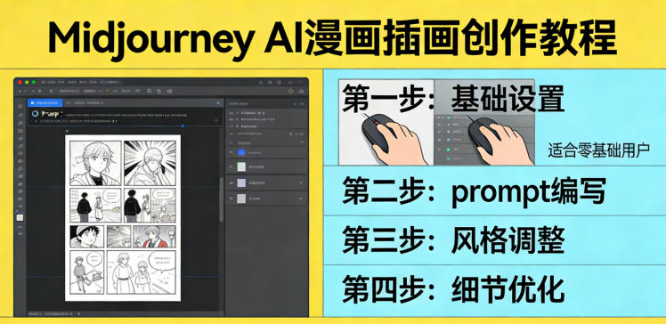 利用Midjourney AI人工智能轻松创作漫画插画教程，零基础创作完整漫画插画-知识星球