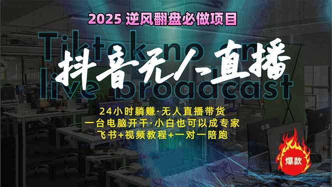 抖音无人直播新风口：轻松实现睡后收入，一人管理多设备，24小时不间断…-小禾网创