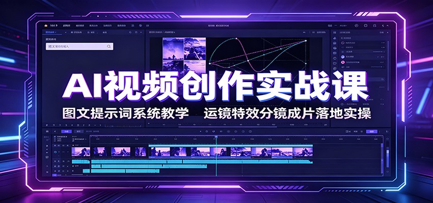 AI视频创作实战课：图文提示词系统教学，运镜特效分镜成片落地实操-知识星球