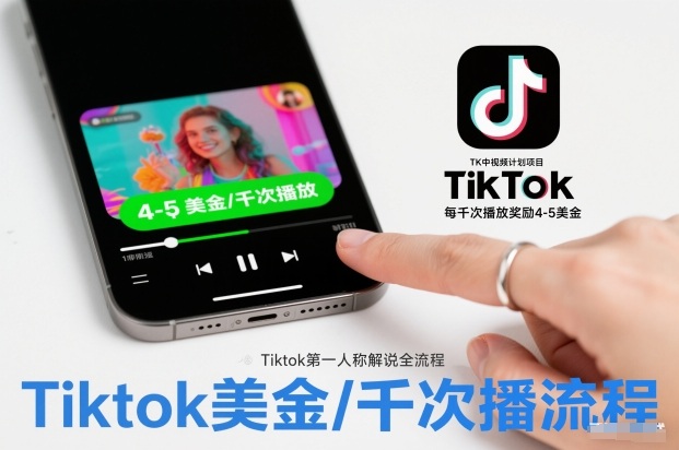 TK中视频计划项目,Tiktok第一人称解说流程,每干次播放奖励4-5美金-知识星球