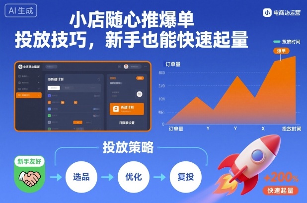 小店随心推爆单投放技巧，新手也能快速起量-知识星球