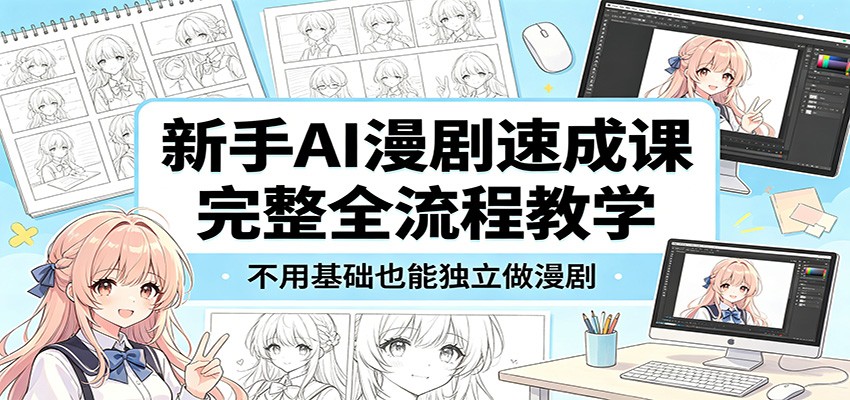 新手AI漫剧速成课：完整全流程教学，不用基础也能独立做漫剧-知识星球