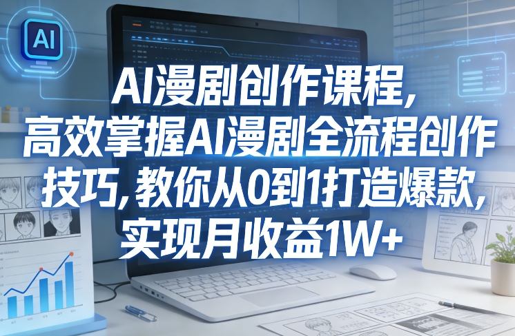 某社群AI漫剧创作课程，高效掌握AI漫剧全流程创作技巧，教你从0到1打造爆款，实现月收益1W+-知识星球