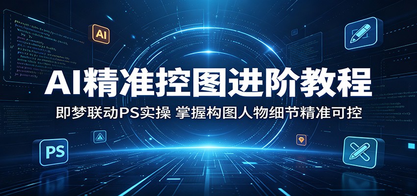 AI精准控图进阶教程：即梦联动PS实操，掌握构图人物细节精准可控-知识星球
