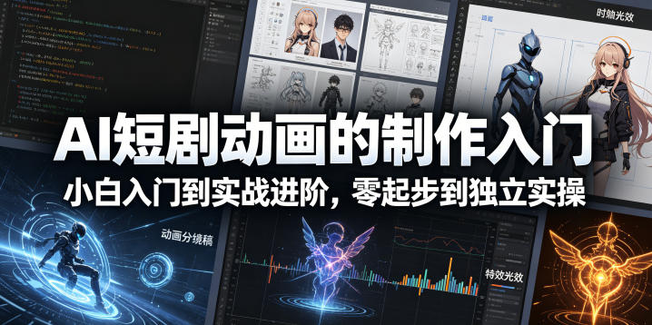 AI短剧动画的制作入门，小白入门到实战进阶，零起步到独立实操-知识星球