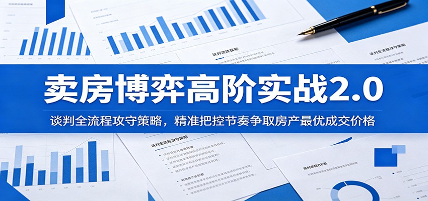 卖房博弈高阶实战2.0：谈判全流程攻守策略，精准把控节奏争取房产最优成交价格-知识星球