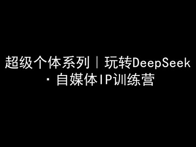 超级个体系列，玩转DeepSeek·自媒体IP训练营，deepseek教程-小禾网创