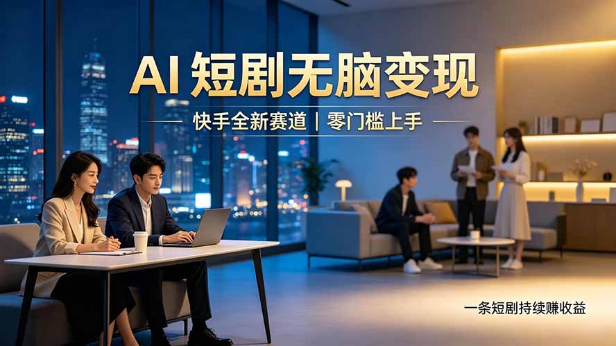 别乱找副业了，快手 AI 短剧零门槛长久被动增收-知识星球